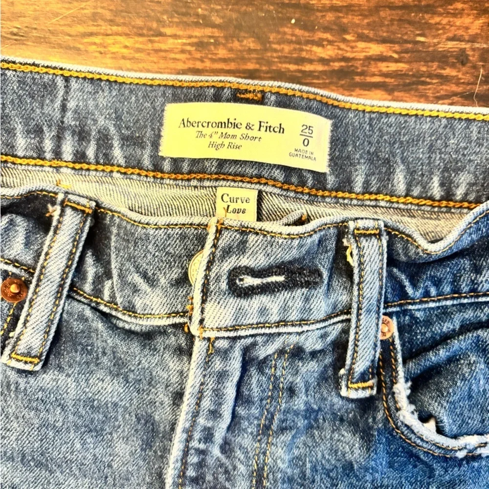 Abercrombie & Fitch Distressed Blue Jean Shorts 25/0